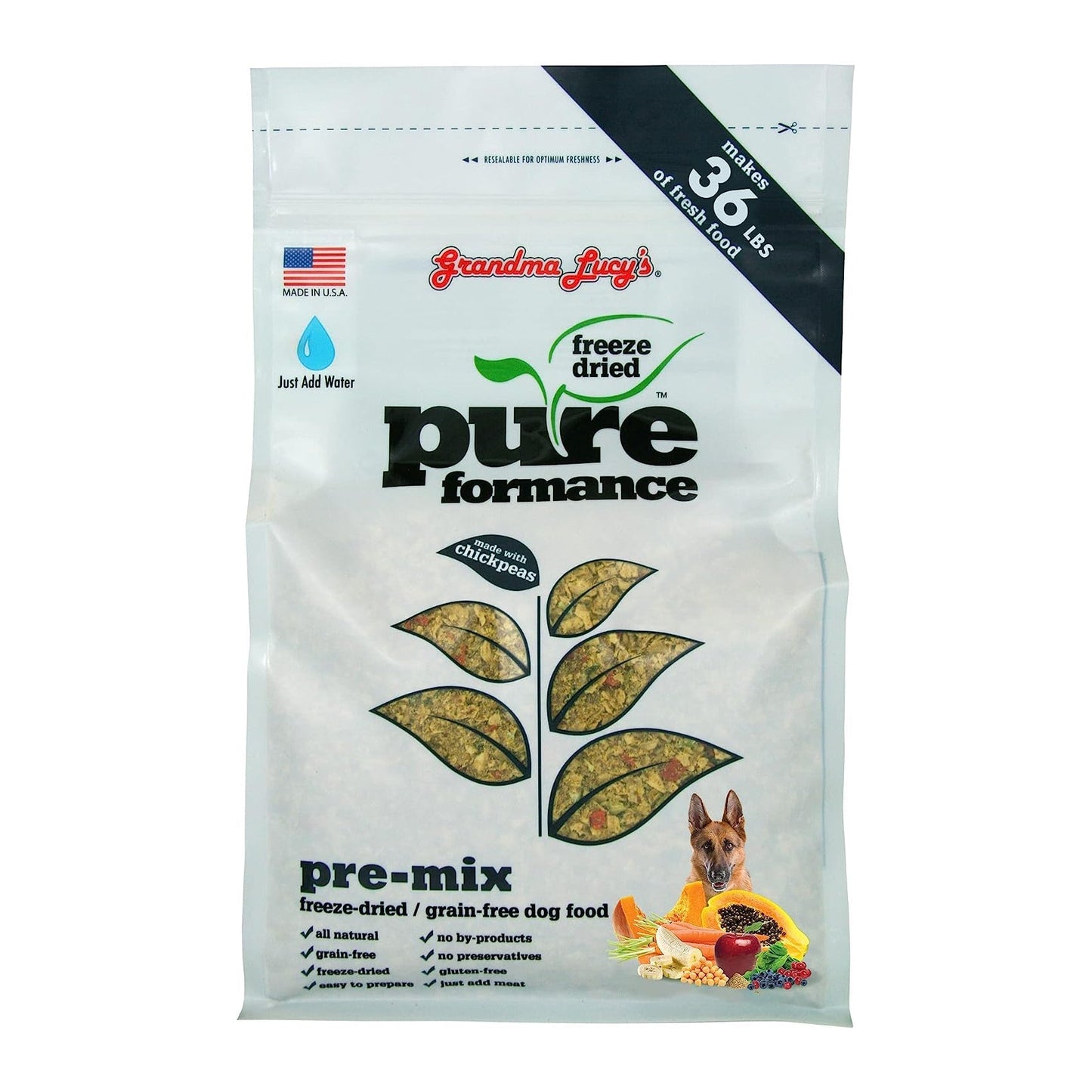 Grandma Lucys Dog Pure Grain Free Premix Chickpea 3 Lbs,