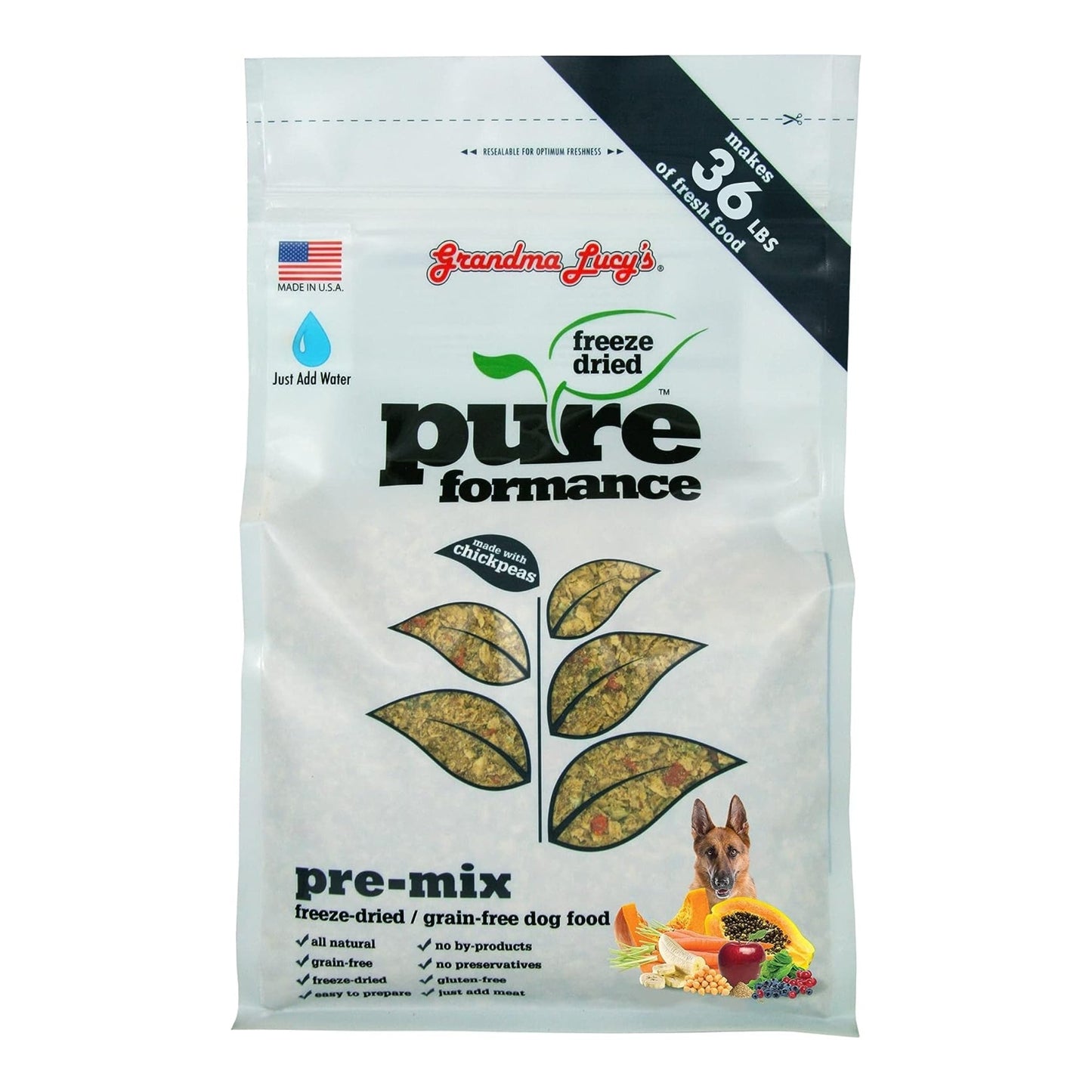 Grandma Lucys Dog Pure Grain Free Premix Chickpea 8 Lbs,
