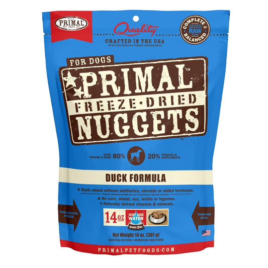 Primal Pet Foods Freeze Dried Dog Food 14oz, Duck