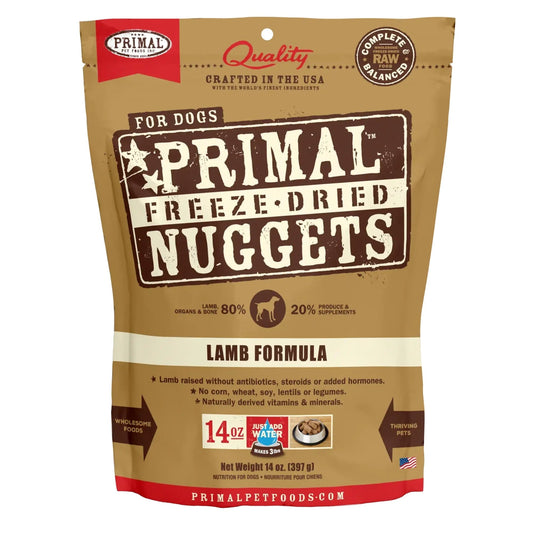 Primal Pet Foods Freeze Dried Dog Food 14oz, Lamb