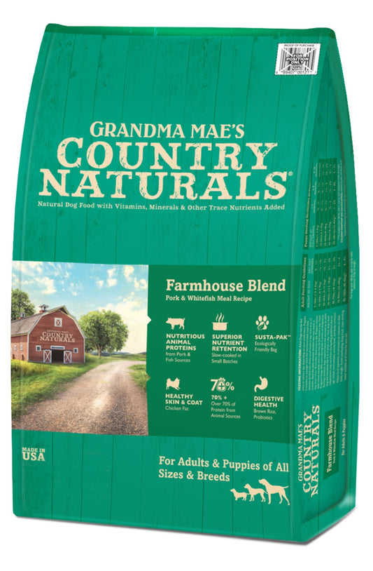Grandma Mae's Country Naturals Premium All Natural Dry Dog Food Pork 1ea/26 lb