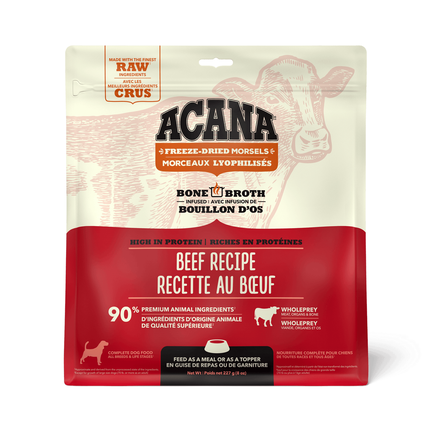 Acana Freeze-Dried Food Morsels Ranch-Raised Beef Recipe
