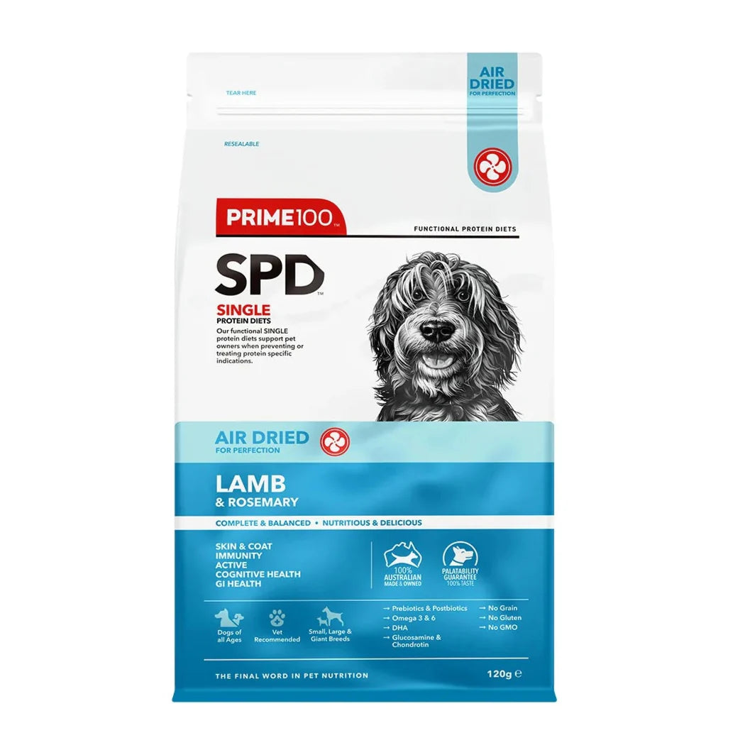 DOG FOOD: Prime100 SPD Air Lamb & Rosemary 120g
