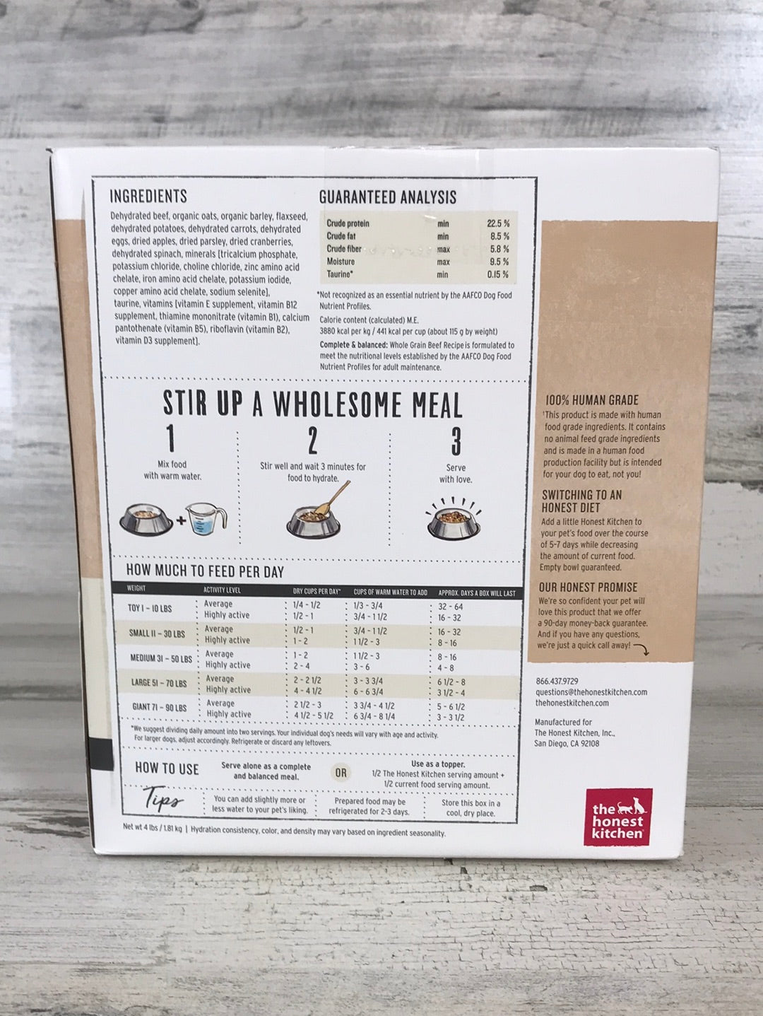 The Honest Kitchen Whole Grain Beef Dog Food