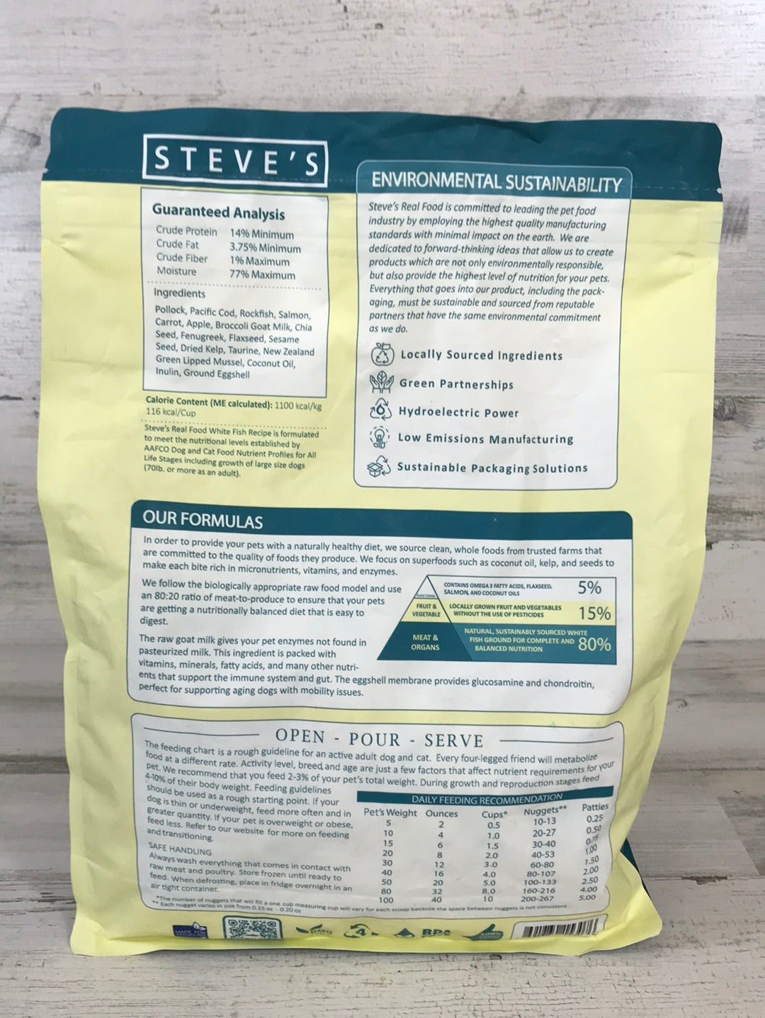 Steve's Real Food Whitefish Diet Frozen Raw Dog Food