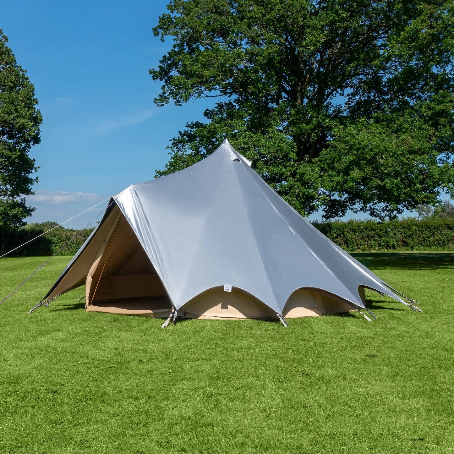 boutique camping bell tent porch curved canopy awning glamping bell tent