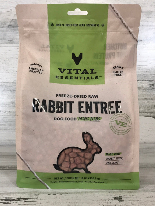 Vital Essential Freeze Dried Rabbit Mini Nibs 14oz