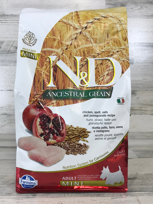 Farmina Natural and Delicious Ancestral Grain Chicken & Pomegranate Adult Dry Dog Food