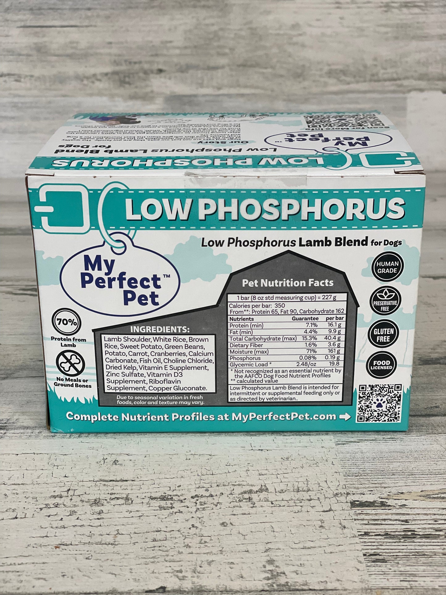 My Perfect Pet Low Phosphorus Lamb & Rice Frozen Dog Food