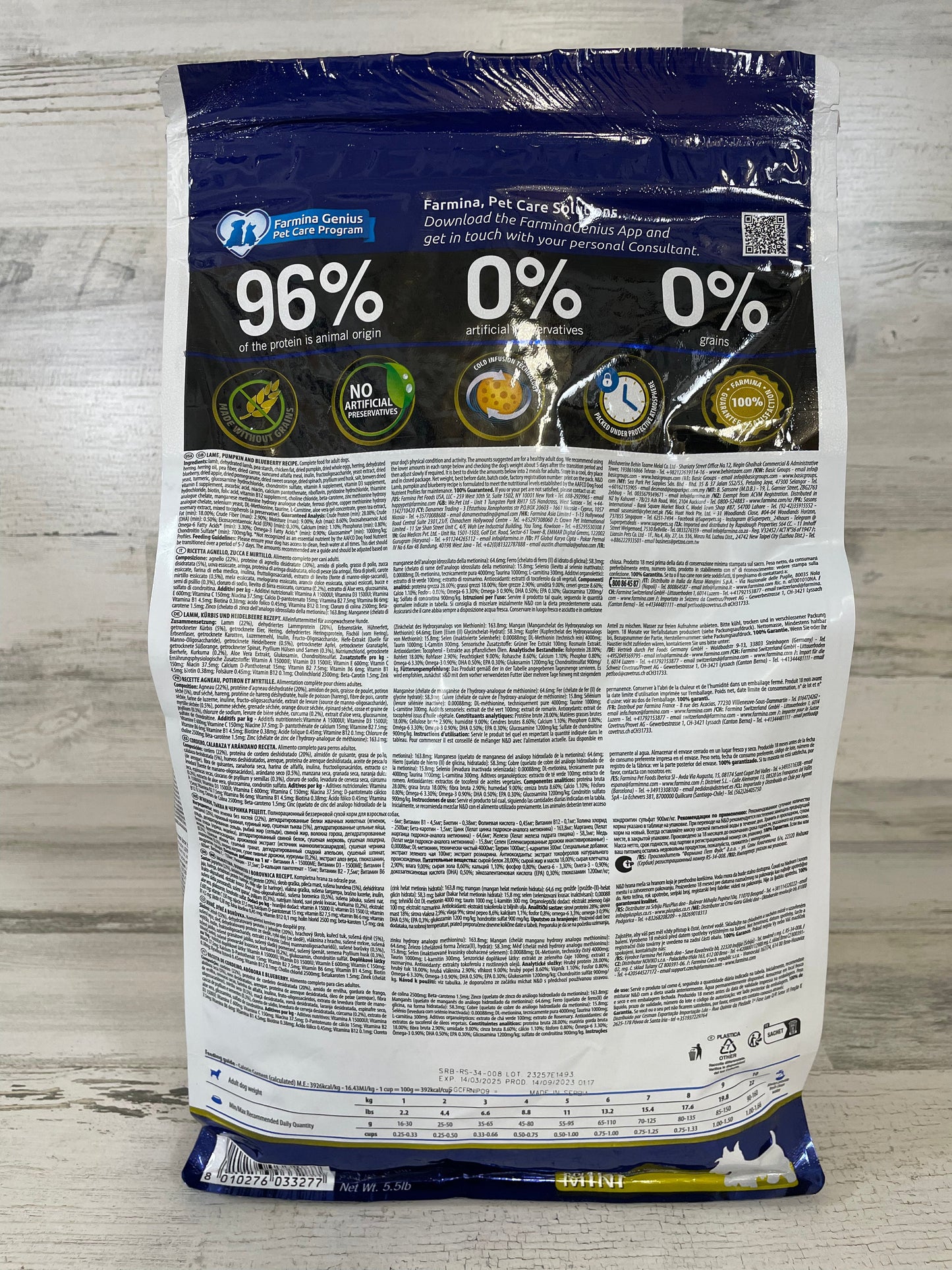 Farmina N&D Lamb & Pumpkin Grain Free Dry Dog Food