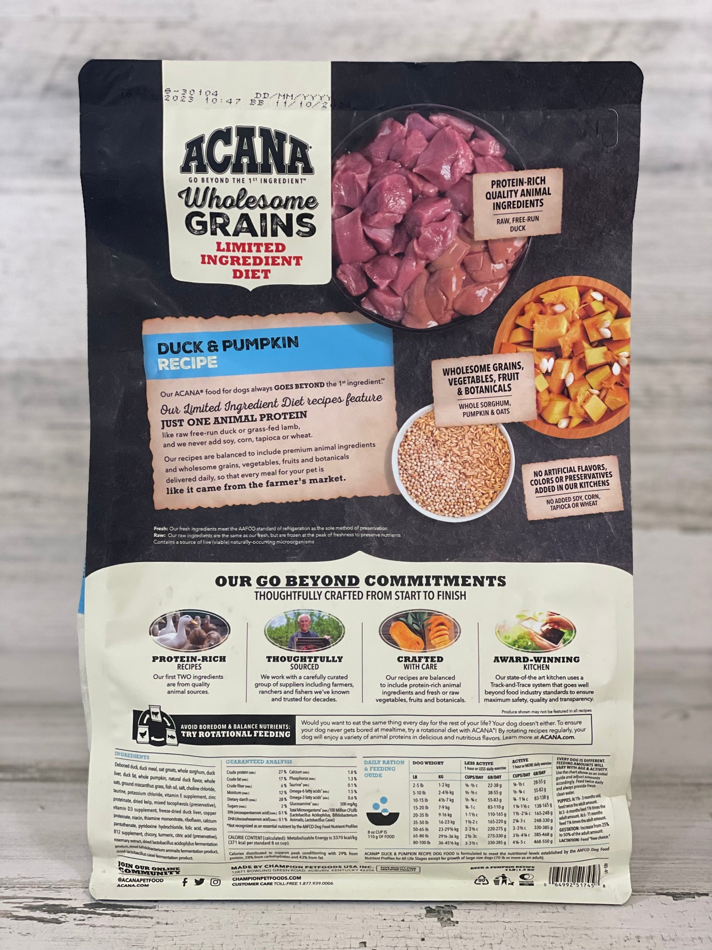 Acana Singles + Wholesome Grains Duck & Pumpkin Dog Food