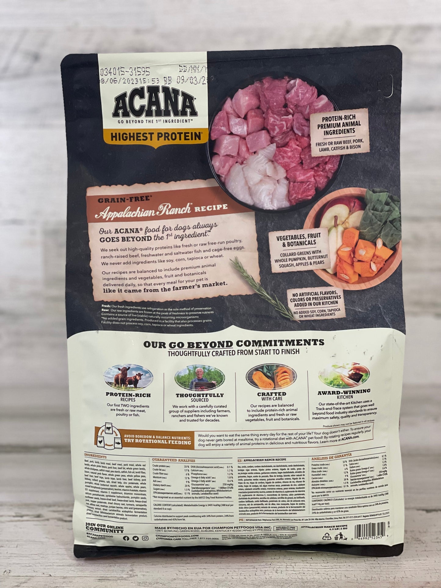 Acana Appalachian Ranch Grain Free Dry Dog Food