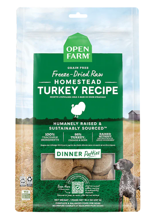 Open Farm Dog Freeze-Dried Raw Turkey Patties