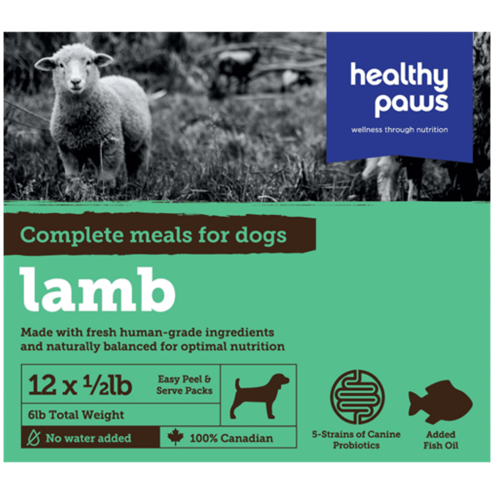 Healthy Paws Raw Dog Food Complete Dinner Lamb Recipe