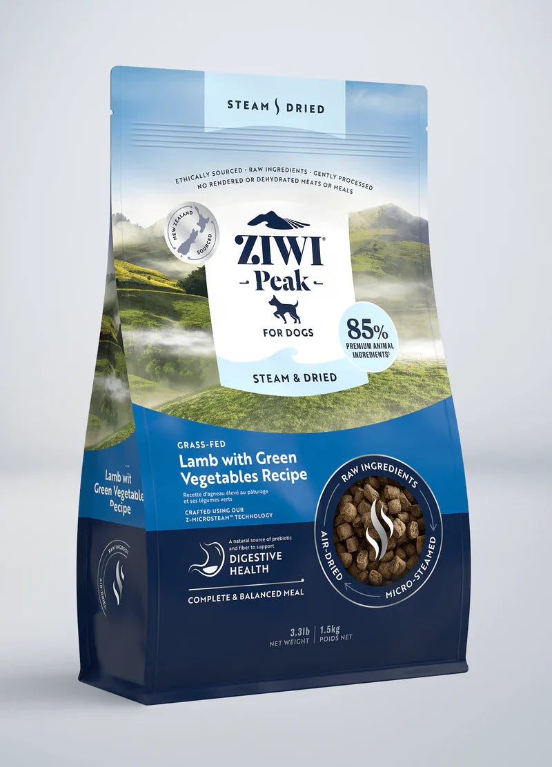 Ziwi Peak Steam-Dried Lamb w/Green Vegetables