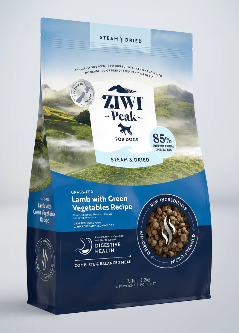 Ziwi Peak Steam-Dried Lamb w/Green Vegetables