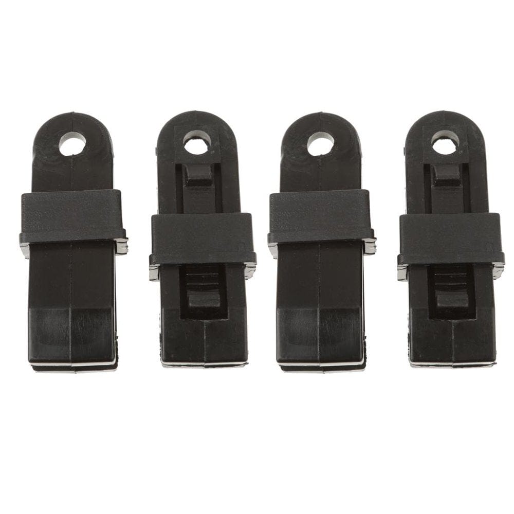 Black Heavy Duty Tarp Clips, Camping Tent / Awning Clamps Tie, Set of 4