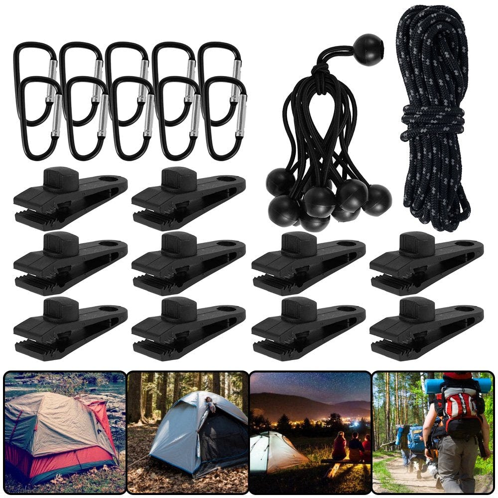 BUTORY 10Pack Tarp Clamps Duty, Shark Tent Fasteners Clips Holder, Pool Awning Cover Bungee Cord Clip,Lightweight Tent Tighten Tool Canopy Accessories