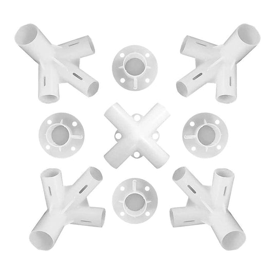 Catinbow 4-Way Tent Connector Set Gazebo PVC Cross Elbow Fittings Corners