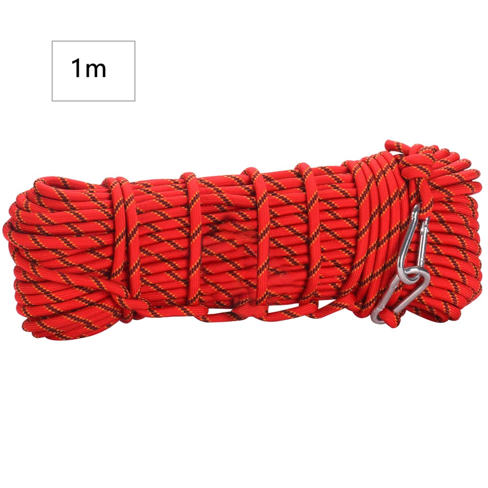Climbing Rope Anti-Slip Safety Rope Portable Rope Portable Survival Hiking Survival Hiking Cord Outdoor Accessory, Red, 1M