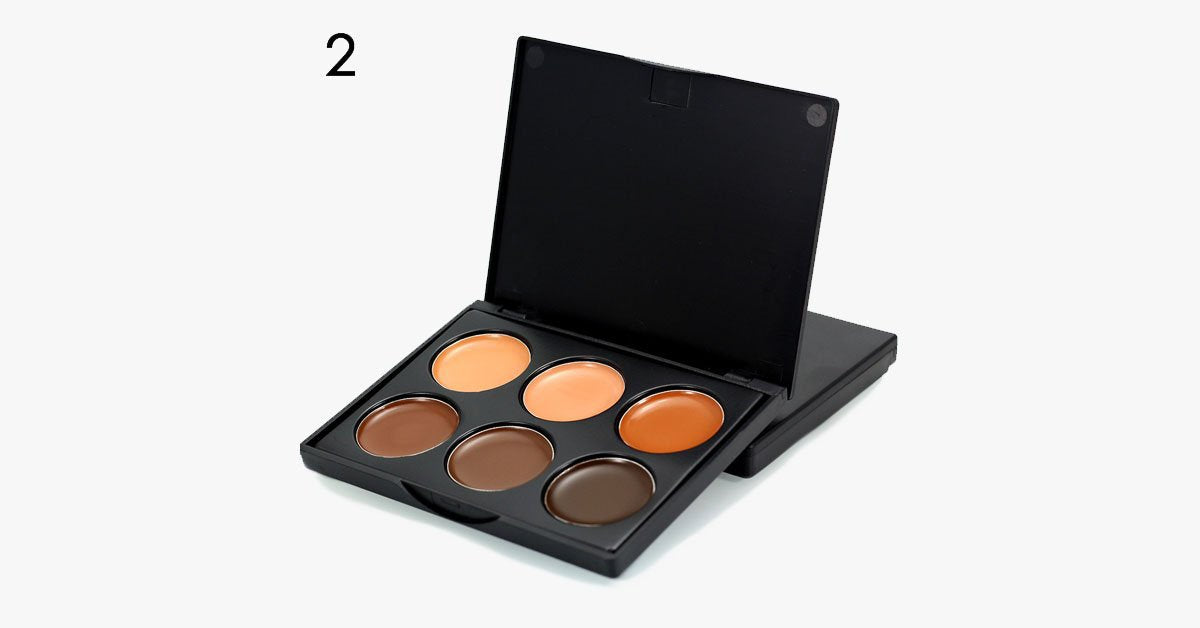 6 Color Cream Contour Palette – Get Great Coverage and a Seamless Look