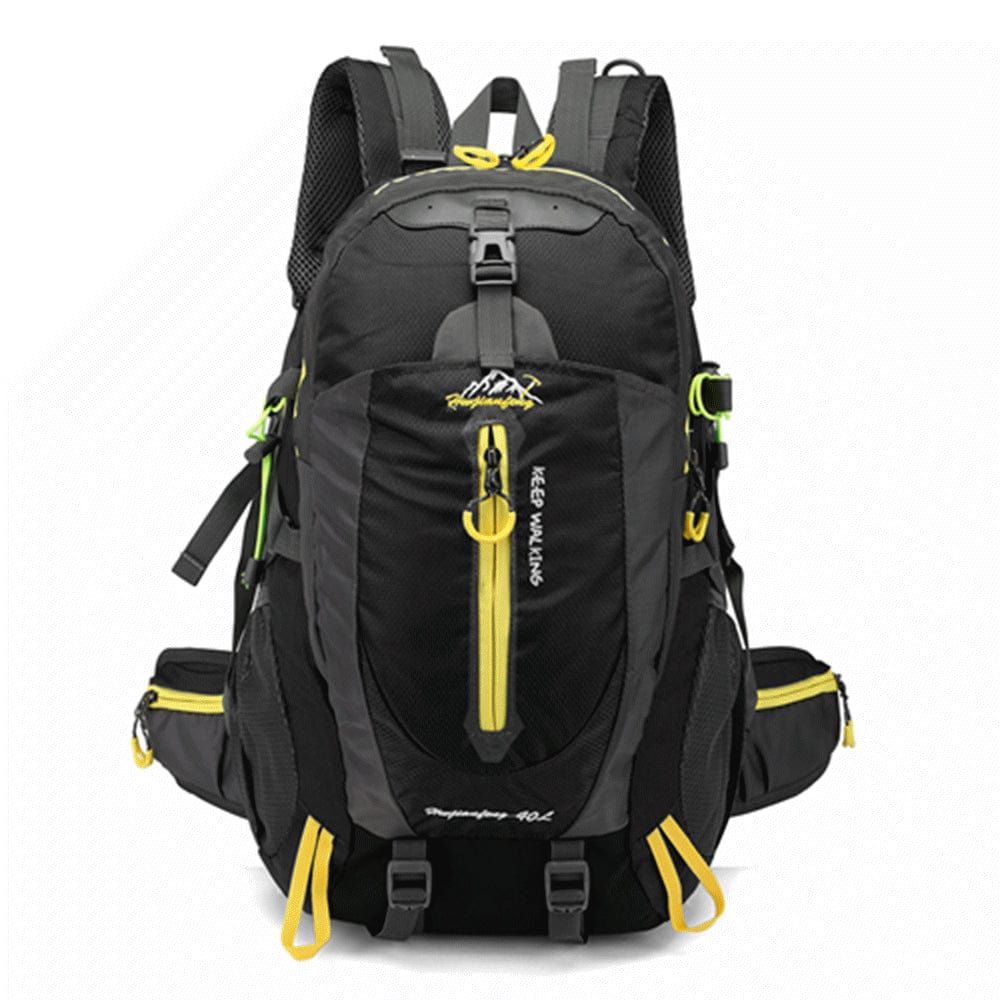 FAFIAR 40L Hiking Backpack Waterproof Travel Backpack Outdoor Gear Adult Unisex Black Fathers Day Gifts