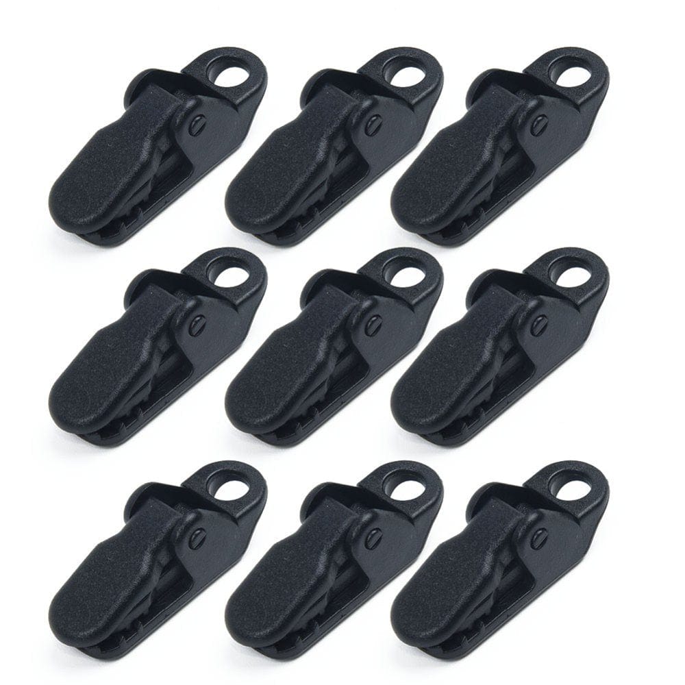 Fancy Tarp Clips Heavy Duty Lock Grip, 10 Pack Tarp Clamps Heavy Duty, Shark Tent Fasteners Clips Holder, Pool Awning Cover Bungee Cord Clip, Car Cover Clamp Black