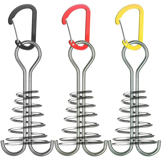 Flm Outdoor Camping Tent Rope Buckle Hook Pallet Accessories with Carabiner Spring