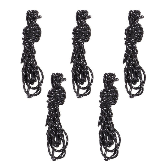 Frcolor 5Pcs Sturdy Windproof Rope with Buckle Outdoor Camping Tent Fixing Accessories