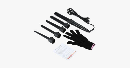 Get Saloon like Look with Curling Wand Set and Heat Resistant Glove