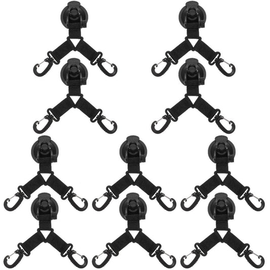 HOMEMAXS 10 Pcs Heavy Duty Car Tent Fixing Hook Suction Anchor Camping Tarp Accessories