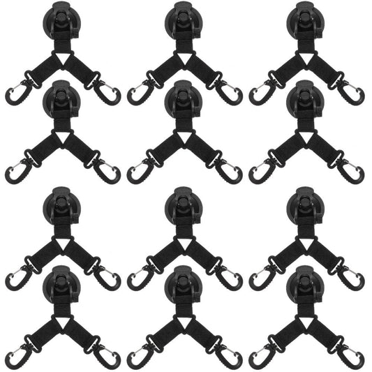 HOMEMAXS 12 Pcs Heavy Duty Car Tent Fixing Hook Suction Anchor Camping Tarp Accessories