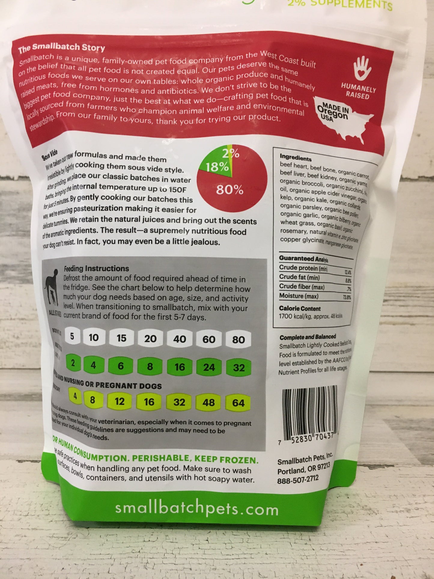 Smallbatch Lightly Cooked Beef Dog Food