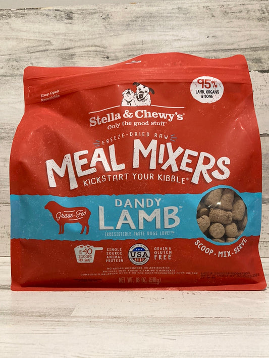 Stella & Chewy's Dandy Lamb Meal Mixer Freeze Dried Dog Food 18oz