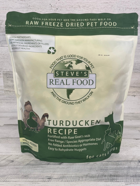 Steve's Real Food Freeze Dried Raw Turducken Dog Food 20oz