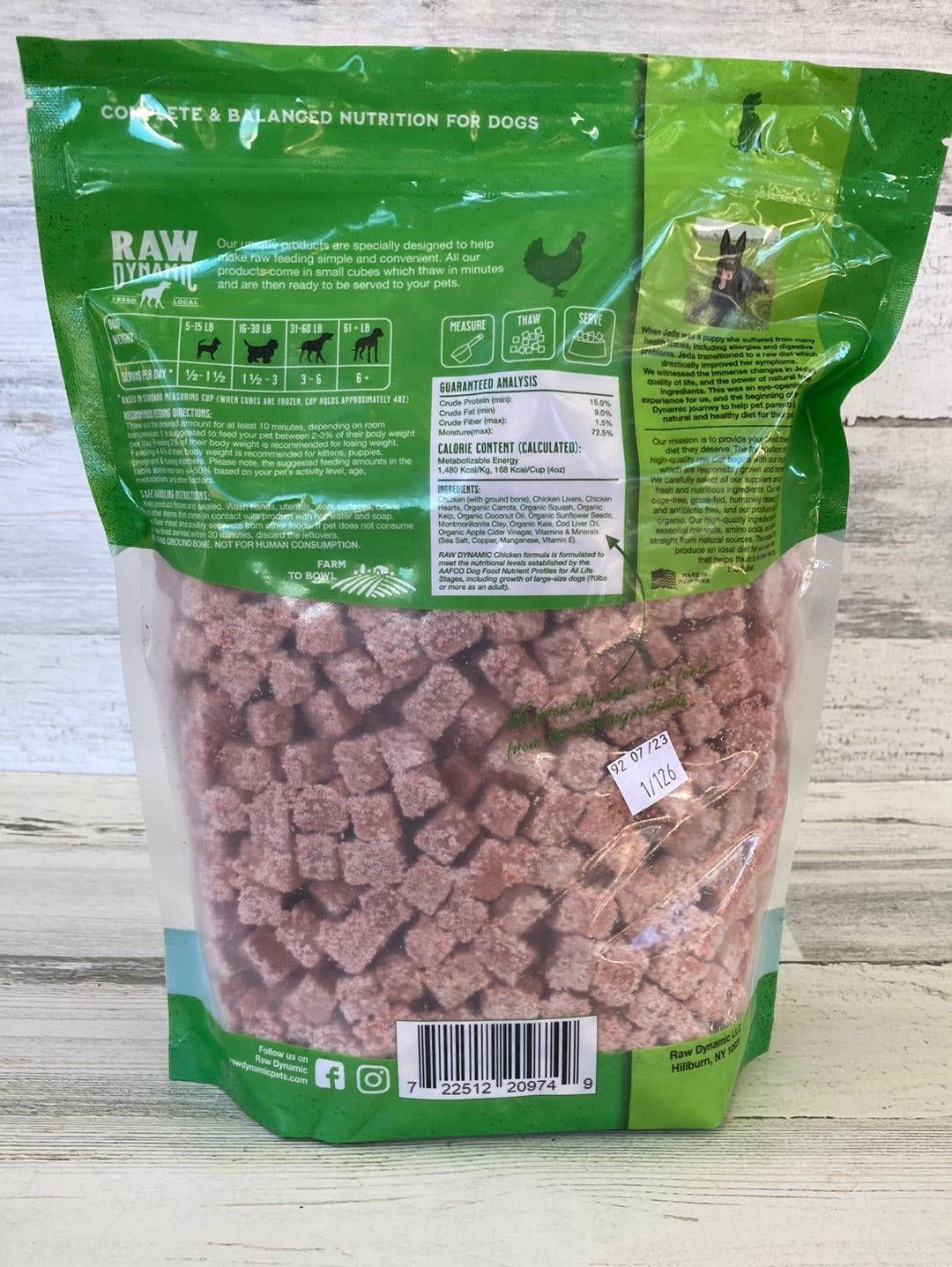 Raw Dynamic Frozen Canine Chicken