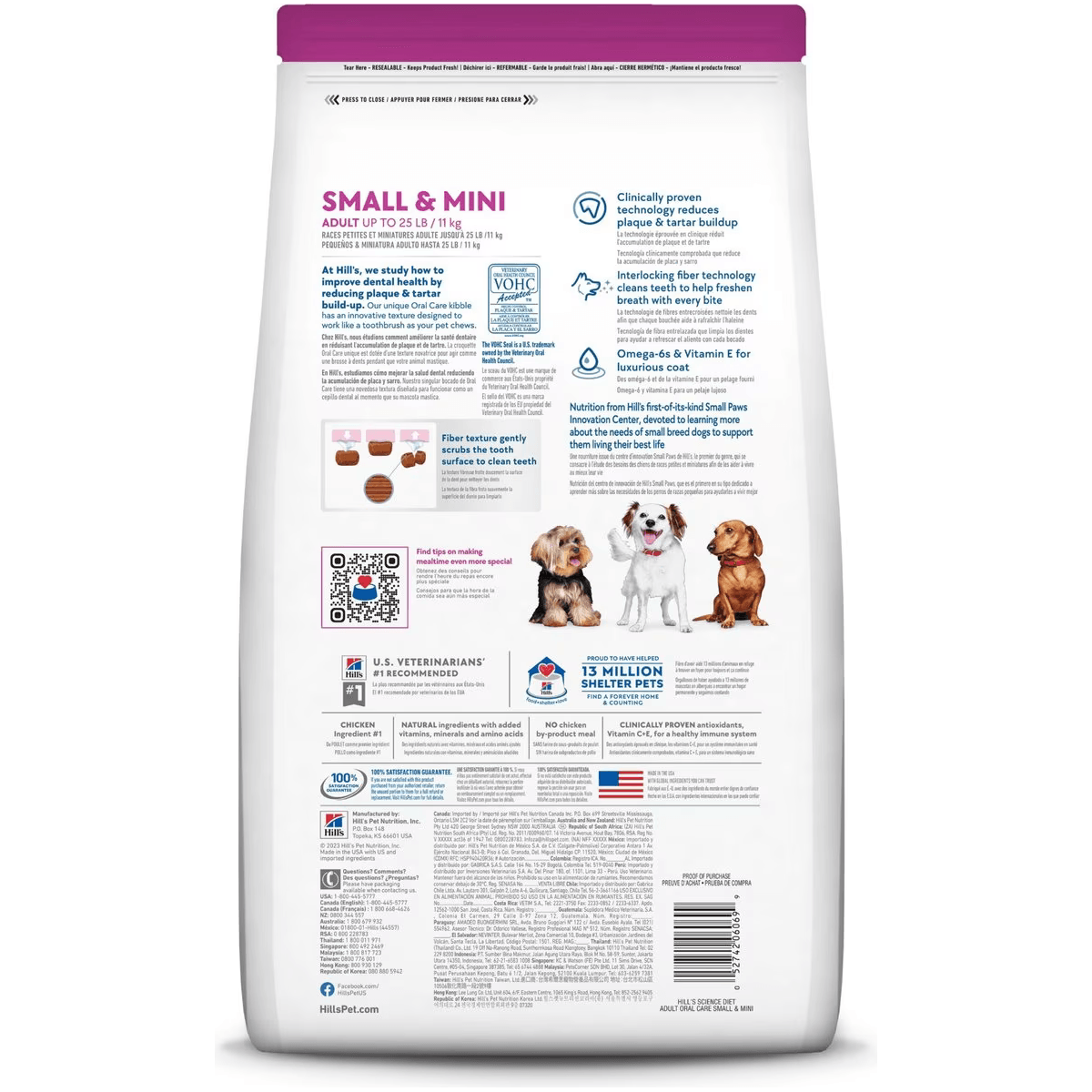 Hill's Science Diet Oral Care Small & Mini Chicken Recipe Adult Dry Dog Food