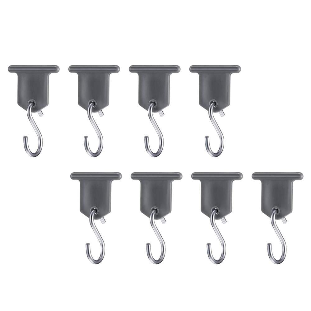IMSHIE Awning Light Clips, RV Stainless Steel Hangings Set with Easy Sliding on Tent Awning, Strong Heavy Duty Metal PP Material Portable Hooks for Travelling Pleasure