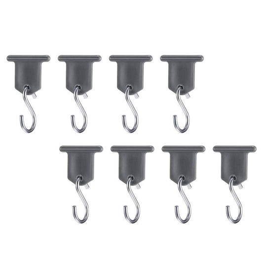 IMSHIE Awning Light Clips, RV Stainless Steel Hangings Set with Easy Sliding on Tent Awning, Strong Heavy Duty Metal PP Material Portable Hooks for Travelling Pleasure