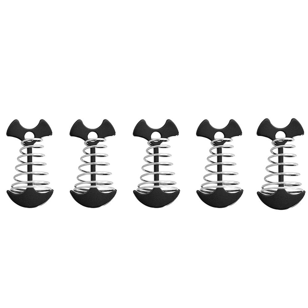 Kironypik Deck Anchor Pegs with Spring Buckle Tent Stakes Portable Wind Rope Kit Camping Accessories Sporting Goods for Outdoor Hiking 5Pcs