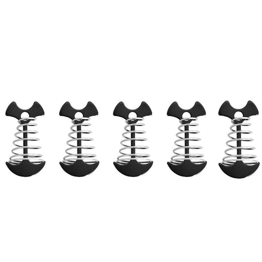Kironypik Deck Anchor Pegs with Spring Buckle Tent Stakes Portable Wind Rope Kit Camping Accessories Sporting Goods for Outdoor Hiking 5Pcs