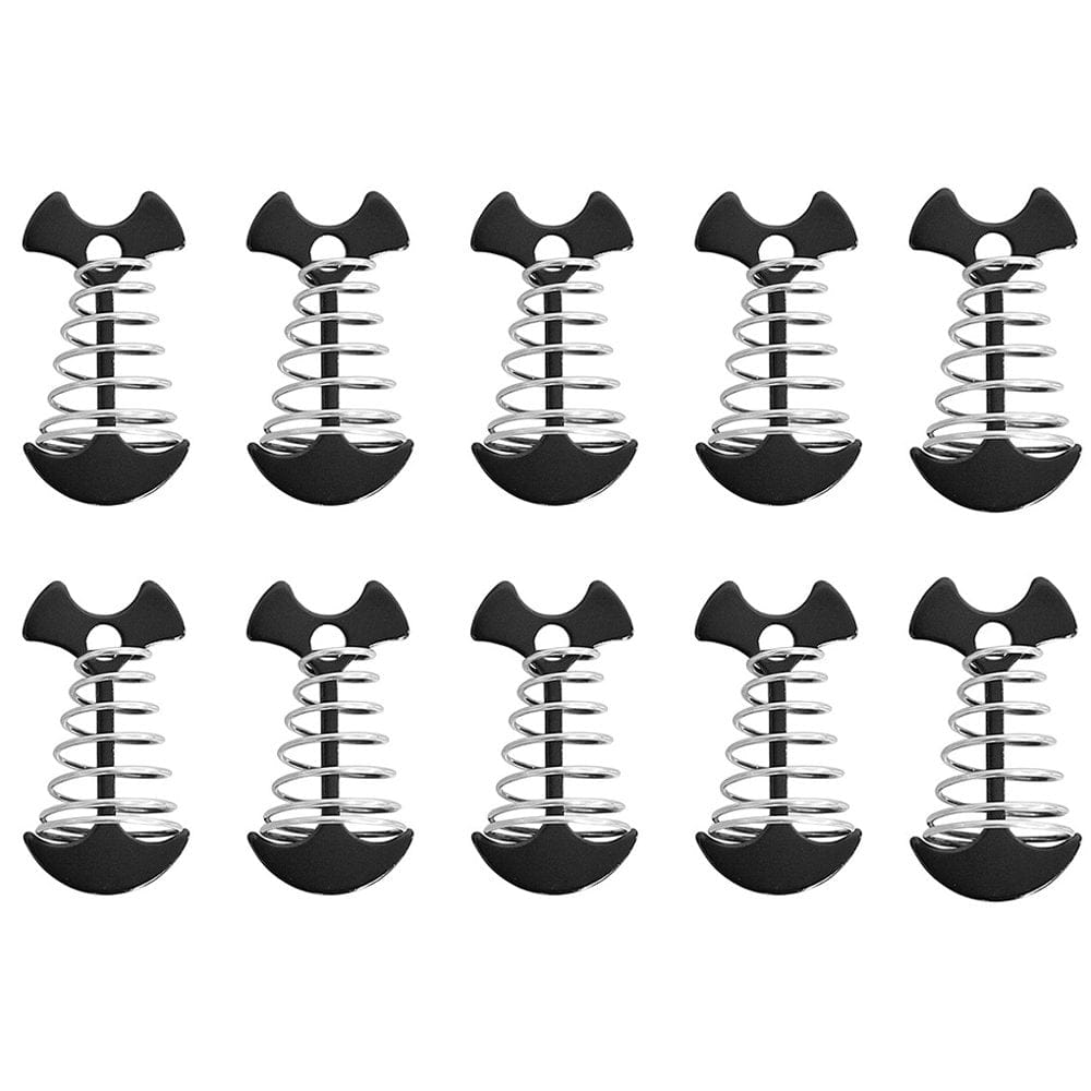 Kironypik Deck Anchor Pegs with Spring Buckle Tent Stakes Portable Wind Rope Kit Camping Accessories Sporting Goods for Outdoor Hiking 5Pcs