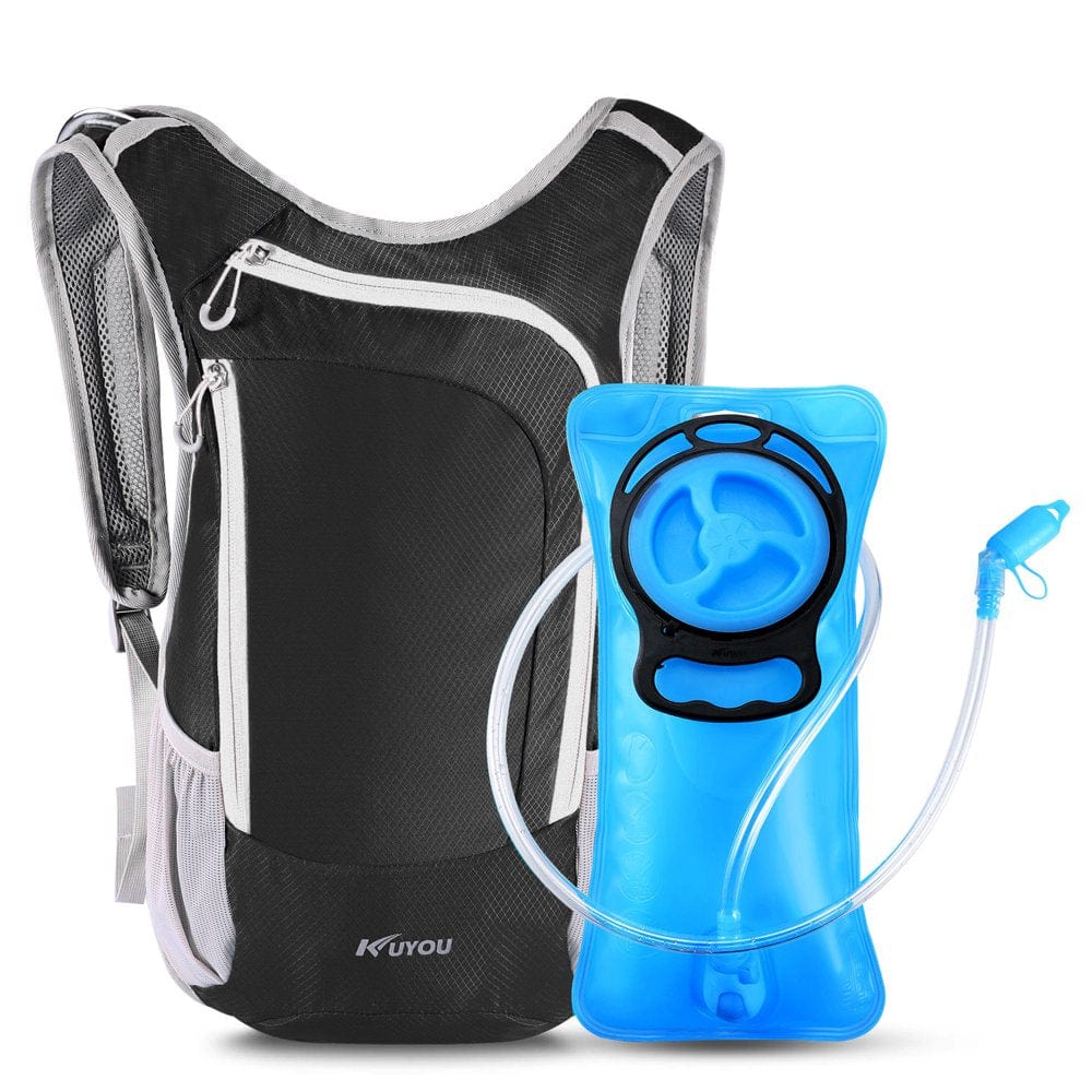 KUYOU 10 L Hiking Backpack with Backpack Cooler,2 L Backpack Hydration Reservoir,Red