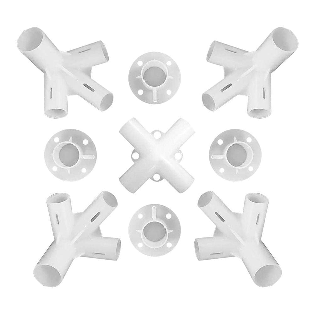 MEGAWHEELS 4-Way Tent Connector Set Gazebo PVC Cross Elbow Fittings Corners