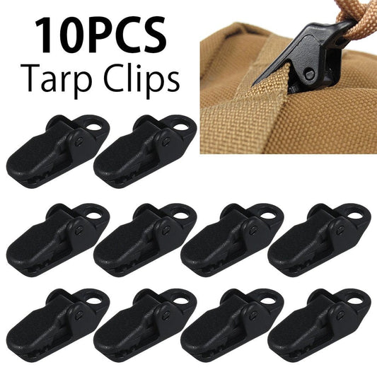 Miuline 10 Pcs Tarp Clips Heavy Duty Lock Grip,Shark Tent Fasteners Clips Holder,Cover Bungee Cord Clip, Car Cover Clamp