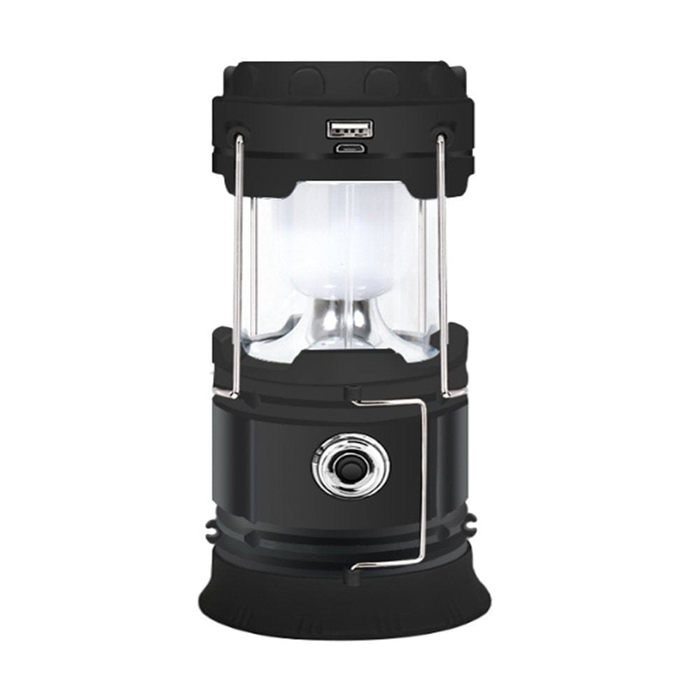 MOVSOU Solar Portable LED Emergency Lantern USB Rechargeable Super Bright Tent Lamp with Power Bank Batteries,200Lm (1 PACK)