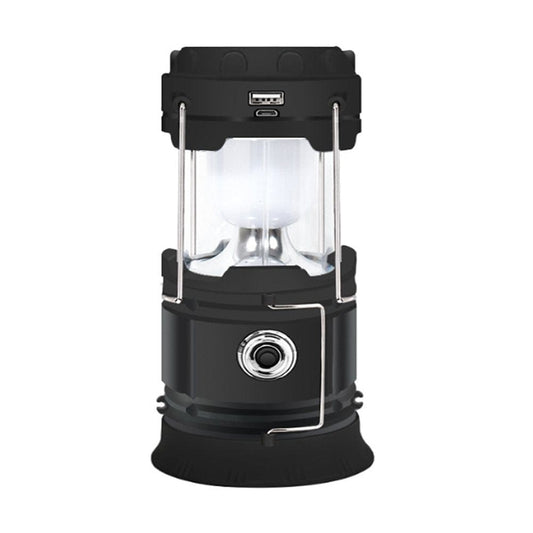 MOVSOU Solar Portable LED Emergency Lantern USB Rechargeable Super Bright Tent Lamp with Power Bank Batteries,200Lm (1 PACK)