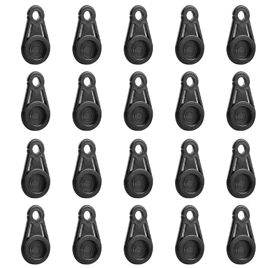 NICEXMAS 16Pcs Tarp Clips Plastic Tarp Grabbers Movable Tent Snaps Camping Tent Clamps