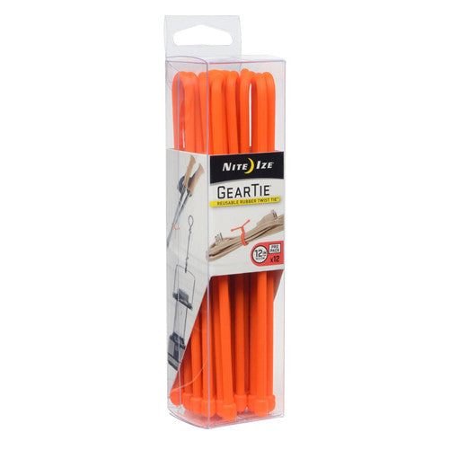 Gear Tie ProPack 12" - Bright Orange 12pk - GhillieSuitShop