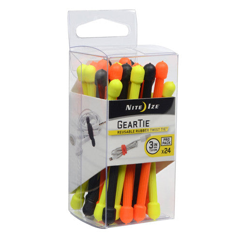 Gear Tie ProPack 3" - Assorted 24-pk - GhillieSuitShop
